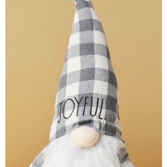 NWT BUNDLE of TWO Rae Dunn Christmas JOYFUL & MERRY Buffalo Check Gnomes - Picture 4 of 12